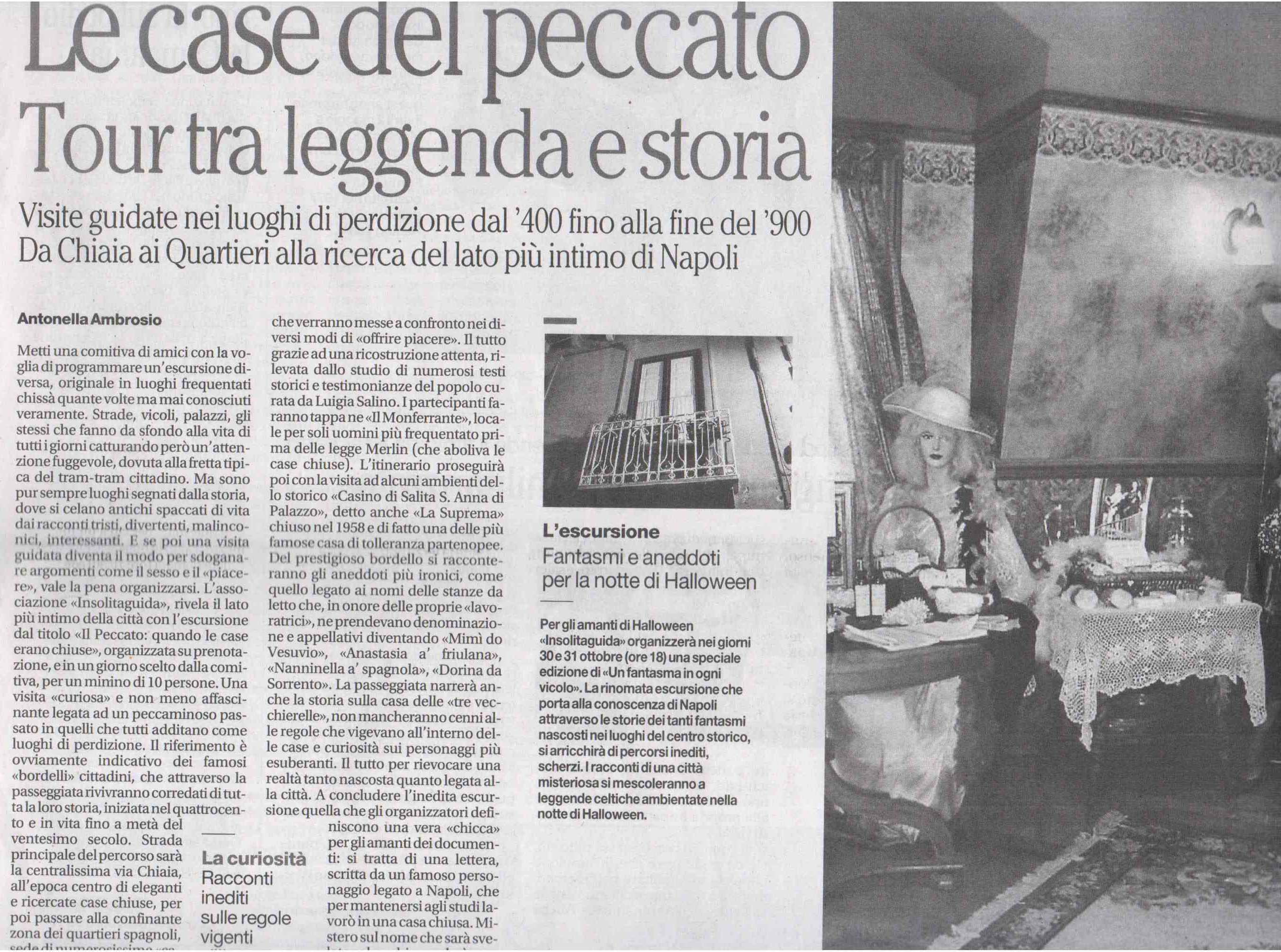 Le case del peccato: tour tra le leggenda e storia